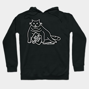 Whiteline Chonky Cat with Joe Biden Sign Hoodie